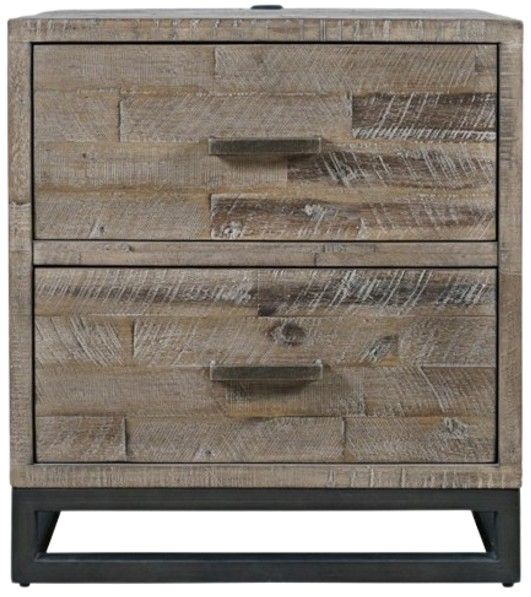 Jofran Inc. East Hampton 4-Piece Distressed Gray Queen Panel Bedroom Set-4
