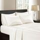 Olliix by Madison Park Essentials Satin 6 Pieces Ivory Queen Wrinkle-Free Luxurious Sheet Set-1