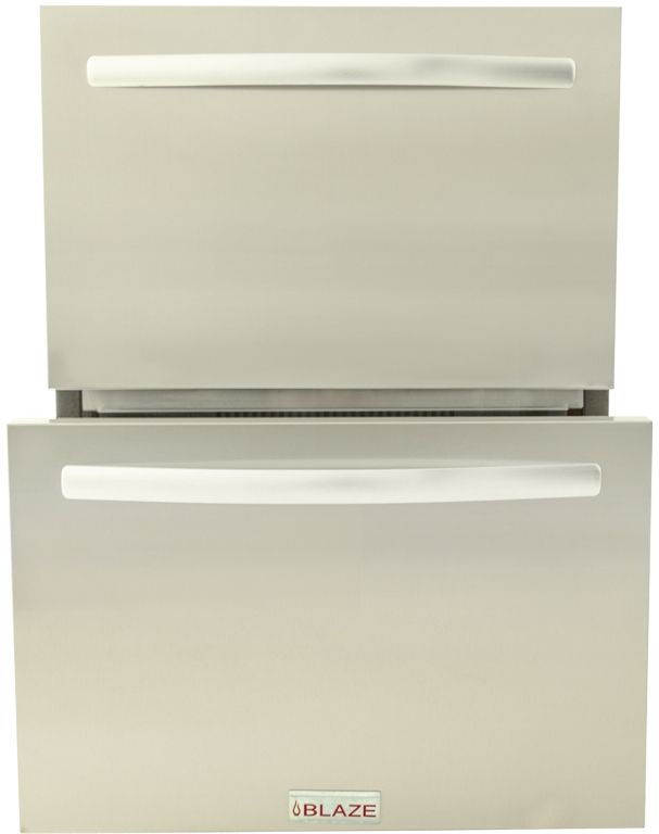 Blaze® Grills 24" 5.1 Cu. Ft. Stainless Steel Outdoor Double Drawer Refrigerator-1