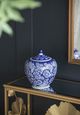 A & B Home Blue/White Ginger Jar-2