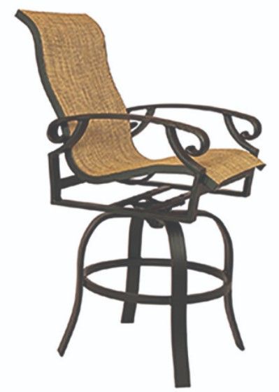 Lane Venture® Monterey Sling Black/Brown Swivel Counter Bar Stool-0