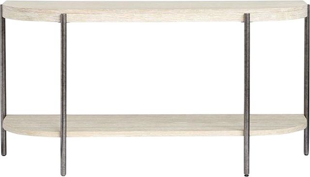Magnussen Home® Jennings Edgecomb Grey/Weathered Antique Nickel Demilune Sofa Table-1