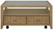 Flexsteel® Reed Glass Top Square Coffee Table with Driftwood Oak Base-3