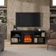 Ameriwood Home Mainstays Courtland Black Oak 65'' Eletric Fireplace Media Console-4