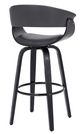 Armen Living Julyssa Gray 26" Swivel Counter Stool-3