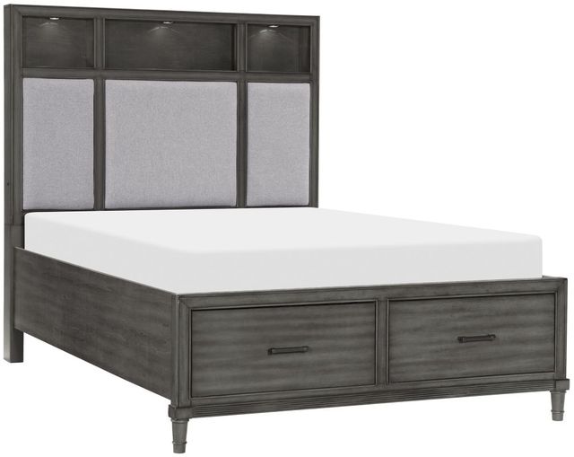 Mazin Furniture Wittenberry Pebble King Panel Bed-0