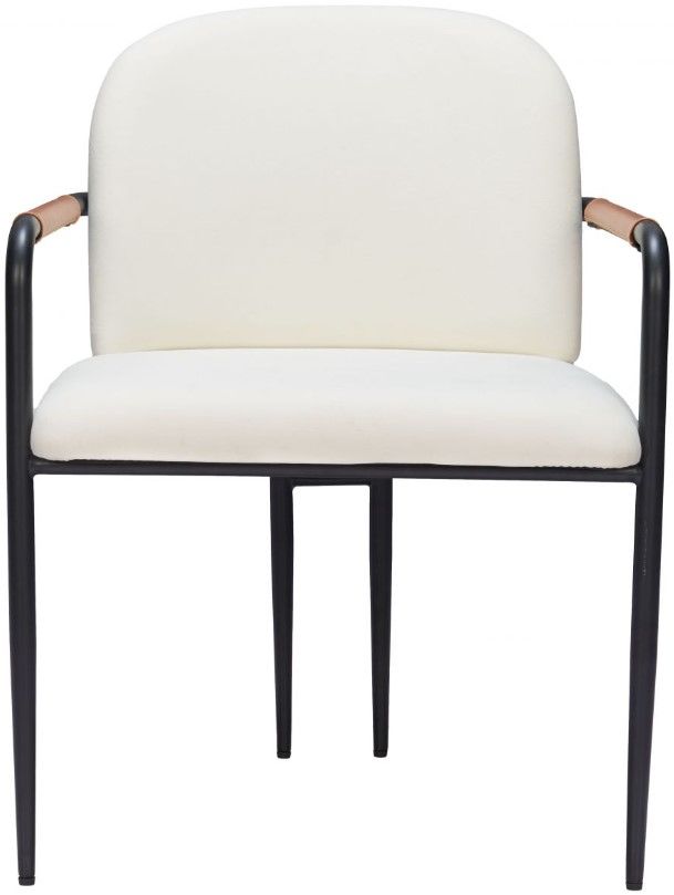 Zuo® Modern Sibu 2-Piece Black/Cream Dining Arm Chair Set-1