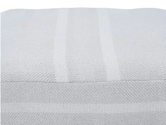 Renwil® Rousseau Ivory/Light Gray Pouf-1