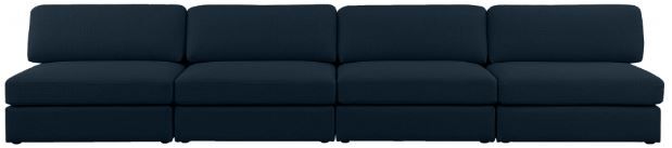Meridian Furniture Beckham Navy Modular 152" Sofa-1