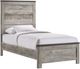 Elements International Millers Cover Gray Twin Panel Bed-0