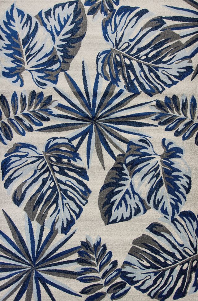 KAS Rugs Stella Grey/Blue Nassau 5'x8' Rug-0