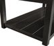 Elements International Marcello White Marble Top End Table with Black Base-4