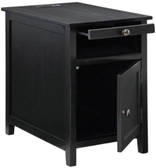 American Wholesale Furniture Claypool Black Chairside Table-1