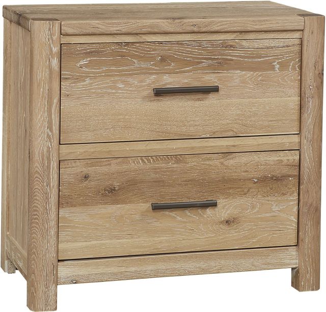LM Co Home By Vaughan-Bassett Crafted Oak by Ben & Erin Napier Bleached White 2-Drawer Nightstand-0