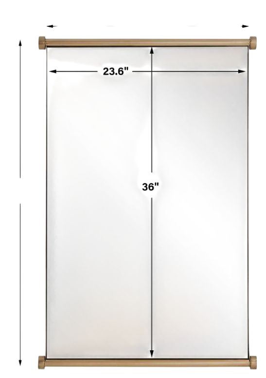 Uttermost® Scroll Antique Brass Rectangular Mirror-3