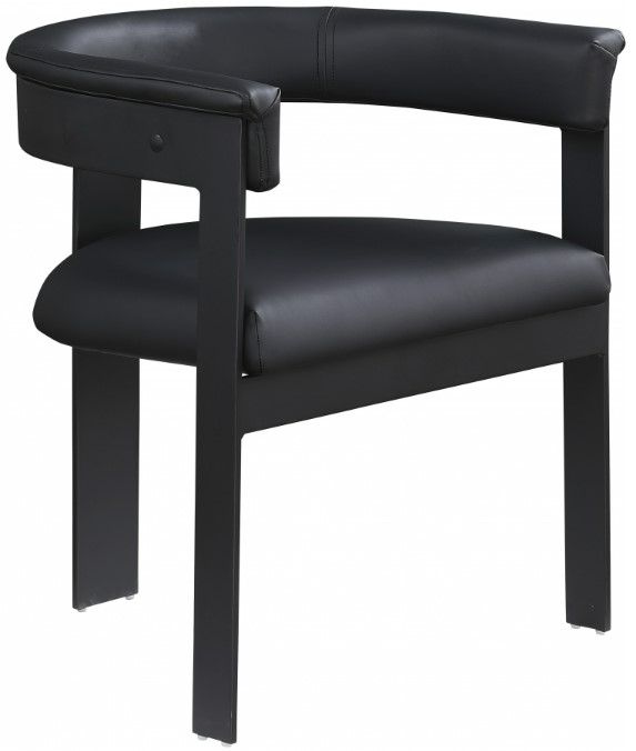Meridian Furniture Romeo Black/Matte Black Vegan Leather Dining Chair-0