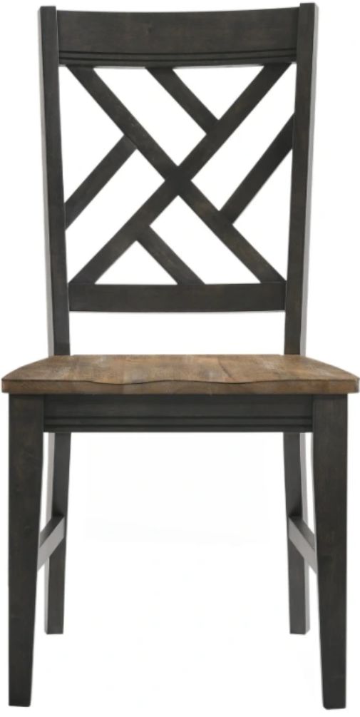 Intercon Harper Brushed Brown/Pecan Lattice Back Side Chair-2