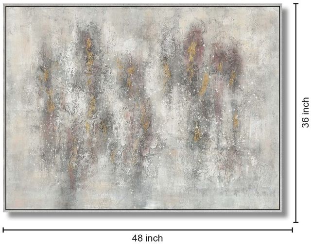 Classy Living Timeless Silver Whisper Abstract Textured Canvas Wall Art-2