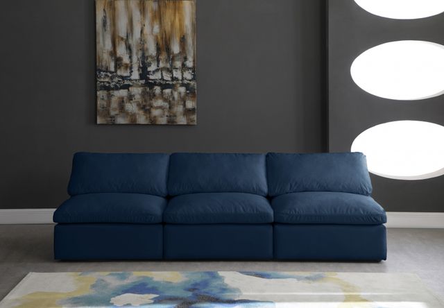 Meridian Furniture Plush Navy Velvet Standard Cloud Modular Sofa-3