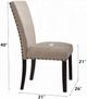 ACME Furniture Nolan Beige/Dark Oak Side Chair-2