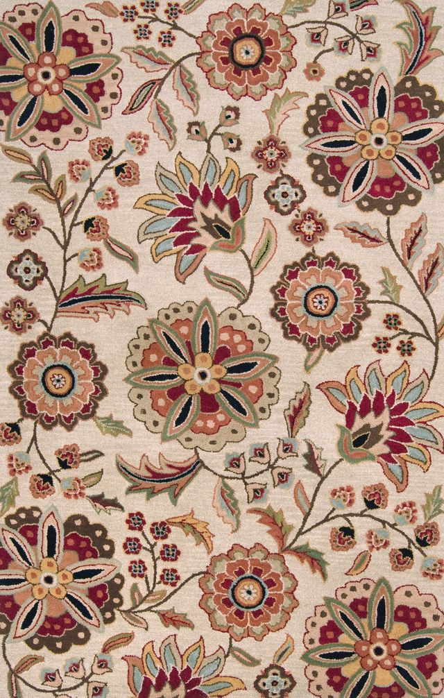 Surya Athena Ivory Multi Floral 5'x8' Area Rug-0