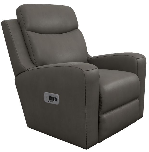 La-Z-Boy® Emmons Pewter Leather Power Rocking Recliner with Headrest and Lumbar-0