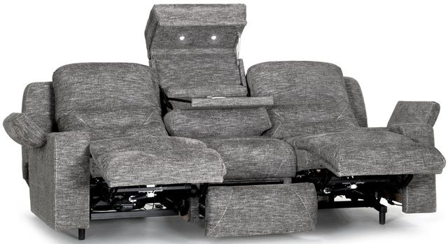 Franklin™ Beacon Handwoven Pewter Power Reclining Sofa With USB-1