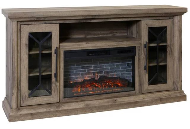 StyleCraft Brown Media Fireplace Cabinet-0
