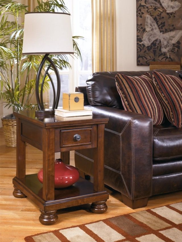 Millennium® by Ashley® Porter 2-Piece Rustic Brown Living Room Table Set-3