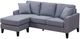 Mazin Furniture Douglas 2-Piece Gray Reversible Chaise Sofa Sectional-1