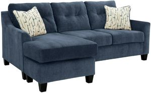 front view of the Benchcraft® Amity Bay Ink Queen Sofa Chaise Sleeper