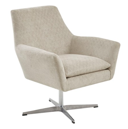 Olliix by Madison Park Dorian Light Taupe Swivel Chair-1