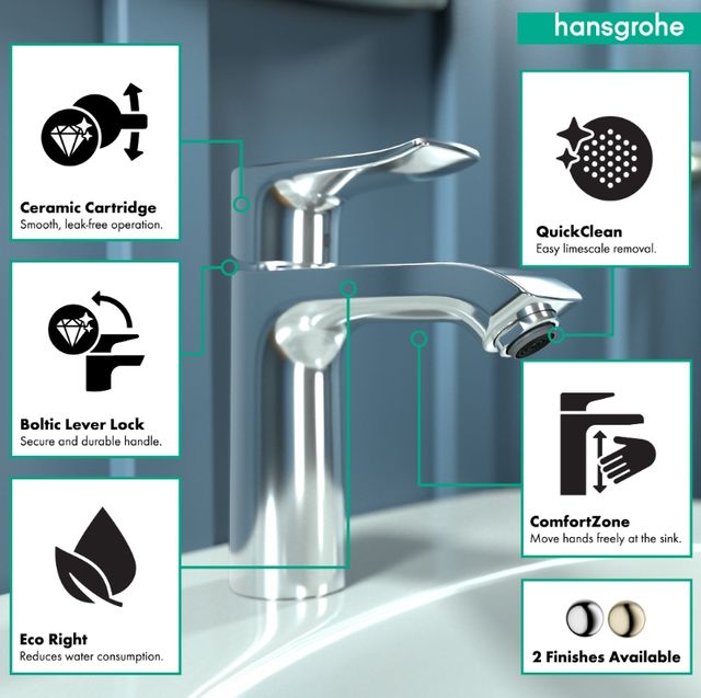 Hansgrohe Metris Chrome 1.2 GPM Single-Hole Faucet with Pop-Up Drain-3