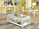 Furniture of America® Venta Glass Top End Table with White Base-1