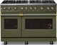 Viking® 5 Series 48" Martini Pro Style Gas (LP) Range with Brushed Brass Trim-3