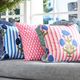 Laura Park Designs Marigold Blue/Green/Pink 18"x18" Throw Pillow-2