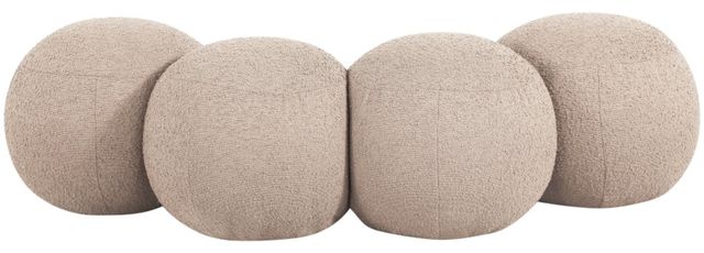 Meridian Furniture Apollo Beige 65" Boucle Fabric Upholstered Bench-3
