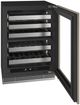 U-Line® Home Collection 24" 4.9 Cu. Ft. Panel Ready Dual-Zone Wine Refrigerator with Glass Door-4