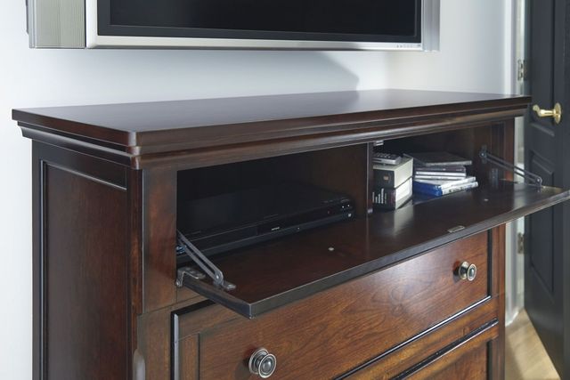 Millennium® by Ashley® Porter Rustic Brown Media Chest-1