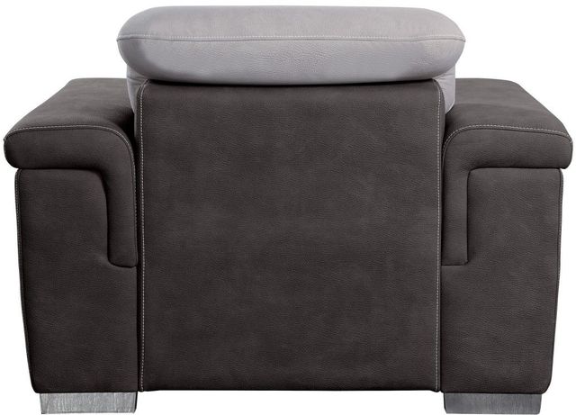 Mazin Furniture Alfio Gray Chair with Pull-out Ottoman-2