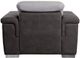 Mazin Furniture Alfio Gray Chair with Pull-out Ottoman-2