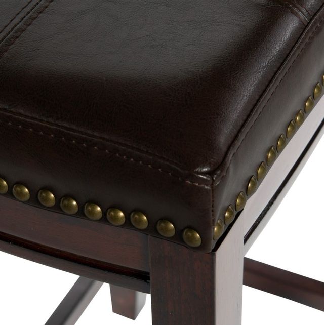 Linon Claridge 2-Piece Brown Counter Stool Set-3