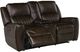 Bassett® Furniture Club Level Aberdeen Walnut Power Reclining Loveseat with Console-0
