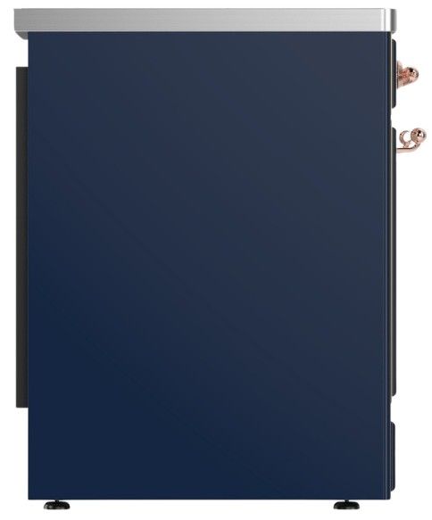 Ilve® Majestic III 30" Midnight Blue Pro Style Induction Range with Solid Door and Copper Trim-3