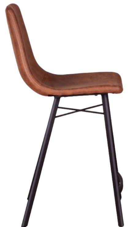 Home Trends & Design Sam Black/Trapper Brown Counter Chair-2