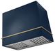 AGA Loge 36" Indigo Wall Mounted Range Hood with Antique Brass Trim-0
