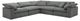Parker House® Exhale 5-Piece Mathis Thunder Curved Sectional-0
