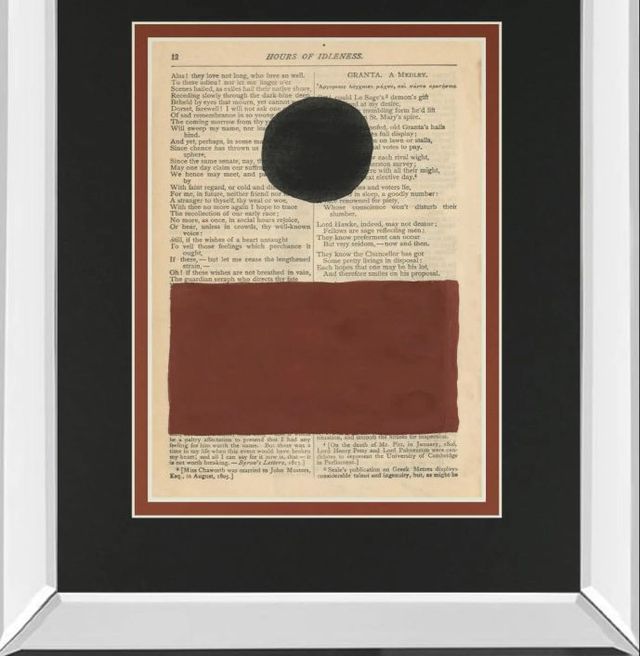 Classy Art Modern Prose II by RenŽe W. Stramel Mirror Framed Wall Art-1