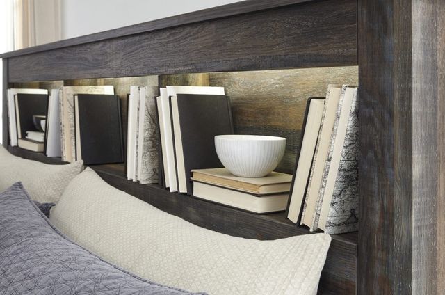 Signature Design by Ashley® Drystan Brown Queen Bookcase Headboard-2
