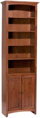 Whittier Wood® Furniture Customizable McKenzie 24" x 84" Bookcase with Doors-0